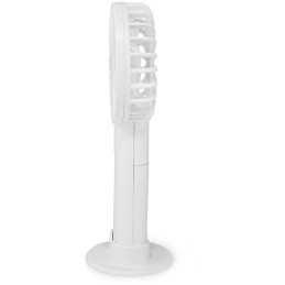 NEDIS ruční ventilátor/ průměr 6 cm/ výkon 0,9 W/ 2 rychlosti/ plast/ bílý