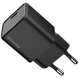 COLORWAY 1x USB-C/ síťová nabíječka/ GaN/ PD/ PPS/ 25W/ Černá