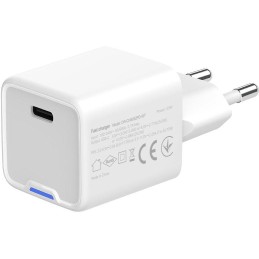 COLORWAY 1x USB-C/ síťová nabíječka/ GaN/ PD/ PPS/ 25W/ Bílá