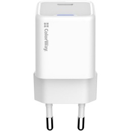 COLORWAY 1x USB-C/ síťová nabíječka/ GaN/ PD/ PPS/ 25W/ Bílá