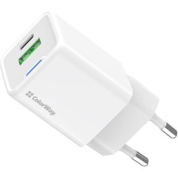 COLORWAY 1x USB-C/ síťová nabíječka/ GaN/ PD/ PPS/ QC/ 30W/ Bílá