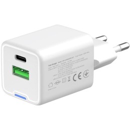 COLORWAY 1x USB-C/ síťová nabíječka/ GaN/ PD/ PPS/ QC/ 30W/ Bílá