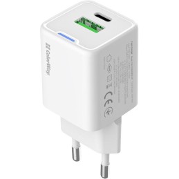 COLORWAY 1x USB-C/ síťová nabíječka/ GaN/ PD/ PPS/ QC/ 30W/ Včetně 100cm kabelu/ Bílá