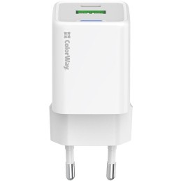 COLORWAY 1x USB-C/ síťová nabíječka/ GaN/ PD/ PPS/ QC/ 30W/ Včetně 100cm kabelu/ Bílá