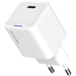 COLORWAY 1x USB-C/ síťová nabíječka/ GaN/ PD/ PPS/ 30W/ Bílá