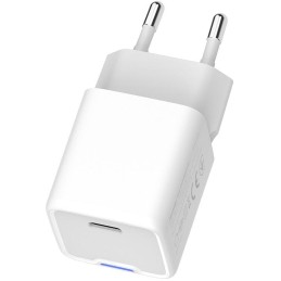 COLORWAY 1x USB-C/ síťová nabíječka/ GaN/ PD/ PPS/ 30W/ Bílá