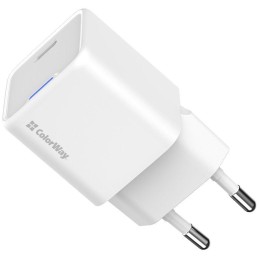 COLORWAY 1x USB-C/ síťová nabíječka/ GaN/ PD/ PPS/ 30W/ Bílá