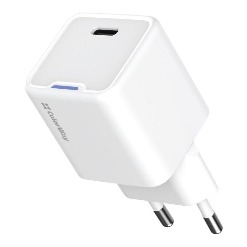 COLORWAY 1x USB-C/ síťová nabíječka/ GaN/ PD/ PPS/ 35W/ Bílá
