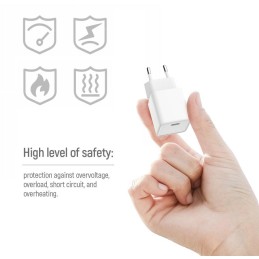 COLORWAY 1x USB-C/ síťová nabíječka/ GaN/ PD/ PPS/ 35W/ Včetně 100cm kabelu/ Bílá