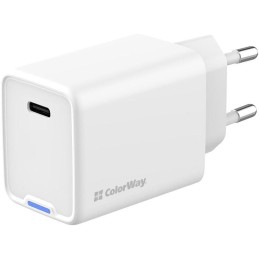 COLORWAY 1x USB-C/ síťová nabíječka/ GaN/ PD/ PPS/ 45W/ Bílá