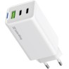 COLORWAY 2x USB-C, 1x USB-A/ ładowarka ścienna/ GaN/ PD/ PPS/ 65 W/ biały
