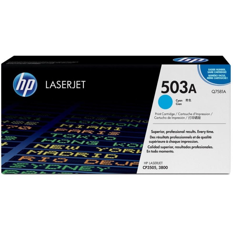 HP color toner, Q7581A, azurový CLJ 3800 originál