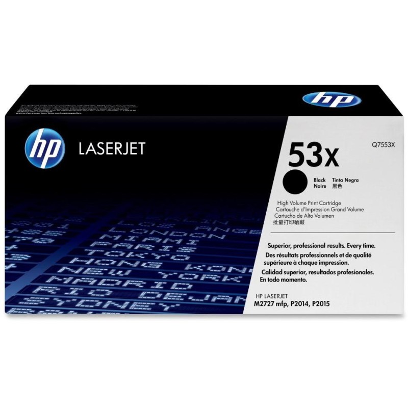 HP černý toner, Q7553X, LJ P2015 - 7000 str. originál