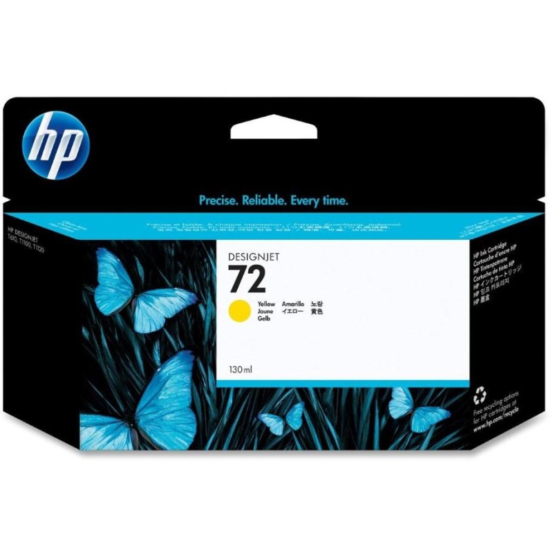 HP (72) Yellow ink. náplň pro DJ T1100, 130ml, C9373A originál