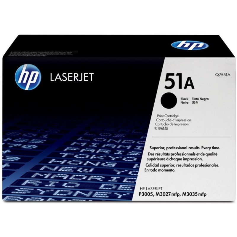 HP černý toner, Q7551A, LJ P3005/M3035 6500 str. originál