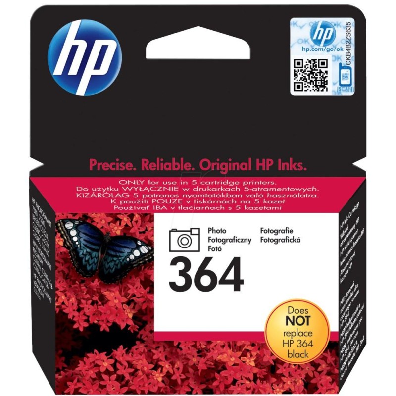 HP (364) inkoustová náplň Vivera photo černá CB317EE originál