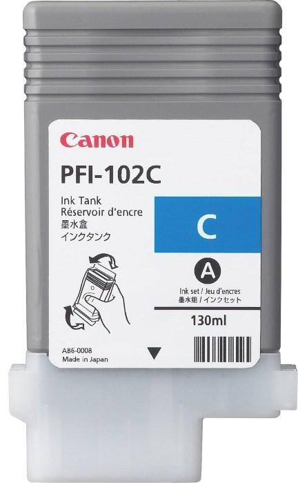 Canon Zásobník atramentu PFI-102C/ iPF-500/ 6x0/ 7xx/ LP-xxx/ azúrový
