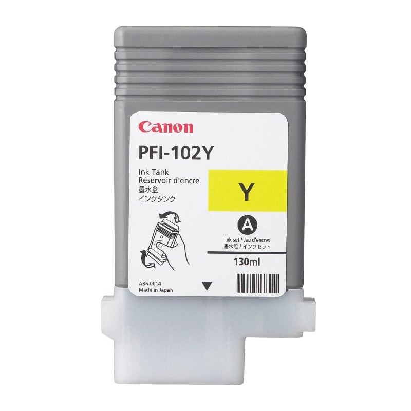 Canon  Zásobník inkoustu PFI-102Y/ iPF-500/ 6x0/ 7xx/ LP-xxx/ Žlutý