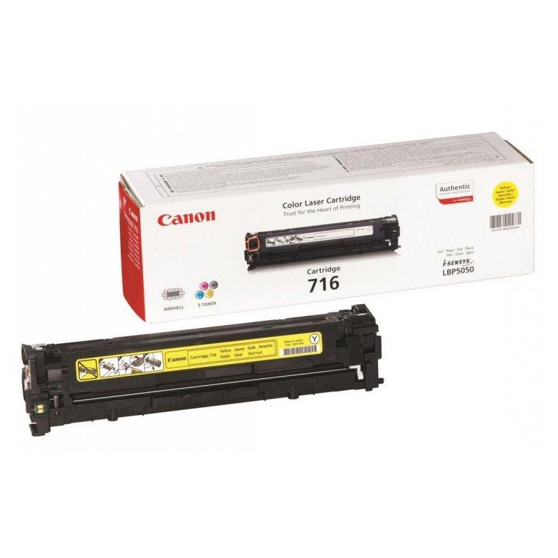 Canon originální toner CRG-716Y/ LBP-5050/ MF-80x0/ 1500 stran/ Žlutý