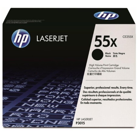 HP černý toner, CE255X pro LJ P3015 high capacity originál