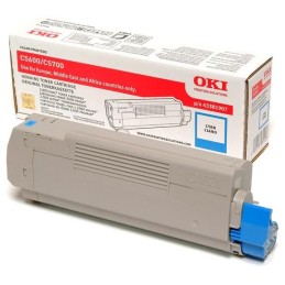 OKI originál tonerová kazeta 43381907/ C5600/ C5700/ 2000 stran/ azurová