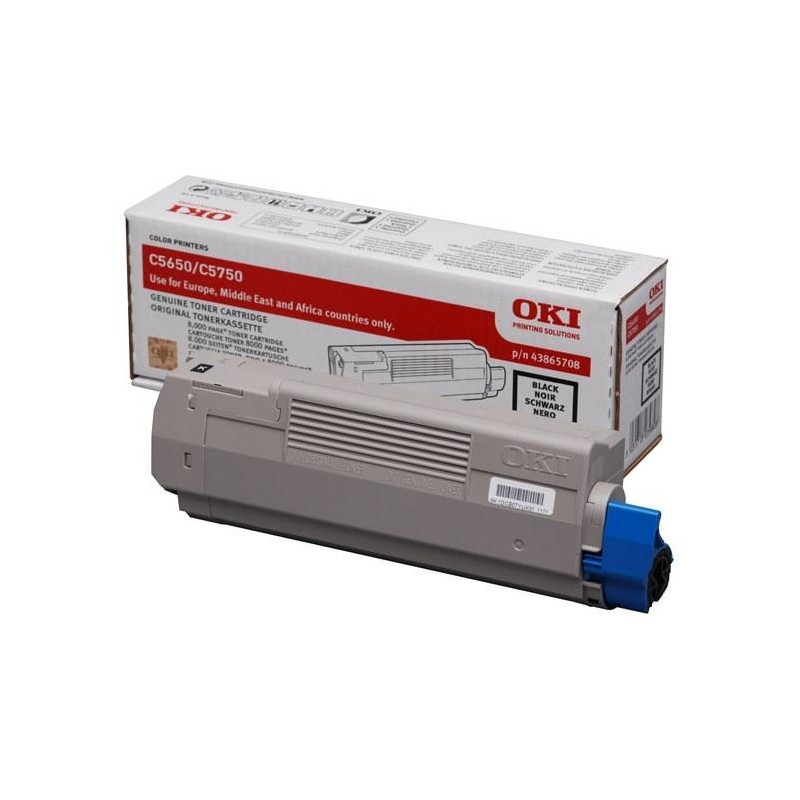 OKI originál tonerová kazeta 43865708/ C5650/ C5750/ 8000 stran/ Černá