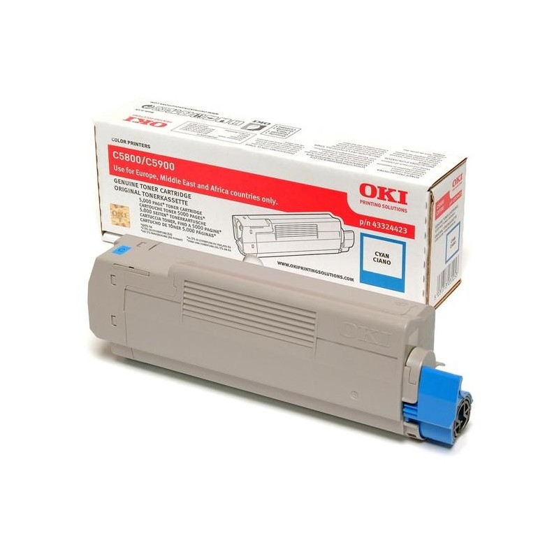 OKI originál tonerová kazeta 43324423/ C5550 MFP/ C5800/ C5900/ 5000 stran/ azurová
