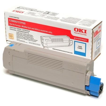 OKI originál tonerová kazeta 43324423/ C5550 MFP/ C5800/ C5900/ 5000 stran/ azurová