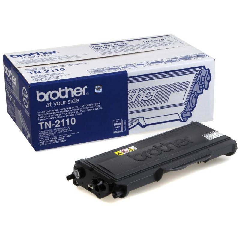 BROTHER tonerová kazeta TN-2110/ HL-21x0/ DCP-7030/ 7045/ MFC-7320/ 7440/ 7840/ 1500 stránek/ Černý