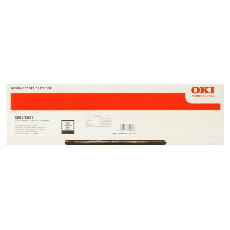 OKI originál tonerová kazeta 44643004/ C801/ C821/ 7000 stran/ Černá