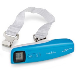 NEDIS digitální váha zavazadel/ max. zatížení 50kg/ modro-bílá