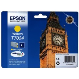 Epson inkoustová náplň/ C13T70344010/ WP-4000/ 4500/ 800 stran/ Žlutá