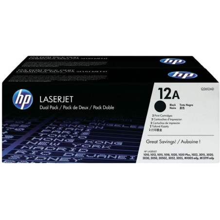 HP černý toner, Q2612AD, LJ 1010, 1022 - 2pack originál