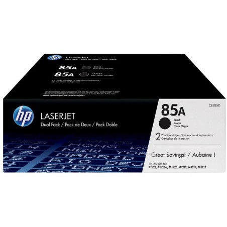HP tisková kazeta černá pro P1102 CE285AD doublepack originál