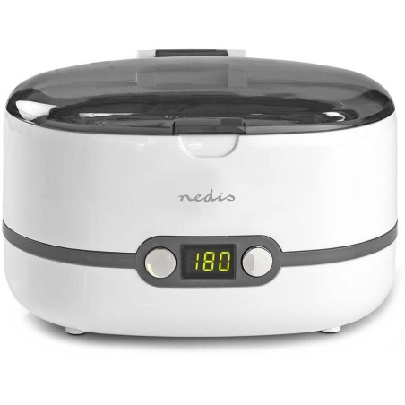 NEDIS ultrazvuková čistička šperků/ 0,6 L/ síťové napájení/ 230 V AC 50 Hz/ bílá (plast)