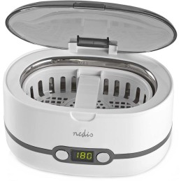 NEDIS ultrazvuková čistička šperků/ 0,6 L/ síťové napájení/ 230 V AC 50 Hz/ bílá (plast)
