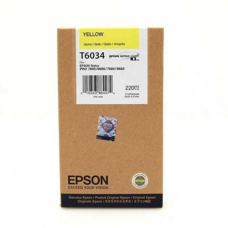Epson inkoustová náplň/ C13T603400/ StylusPro7800/ 7880/ 9800/ 9880/ Žlutá/ 220ml