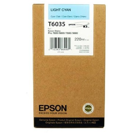 Epson inkoustová náplň/ C13T603500/ StylusPro7800/ 7880/ 9800/ 9880/ Světlá azurová/ 220ml