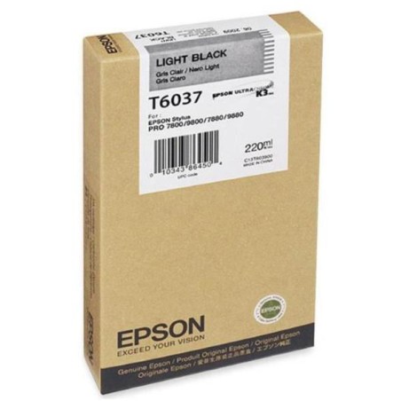 Epson inkoustová náplň/ C13T603700/ StylusPro7800/ 7880/ 9800/ 9880/ Světlá/ 220ml