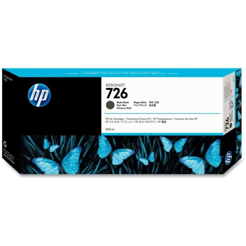 HP inkoustová kazeta Designjet HP 726 černá matná originál