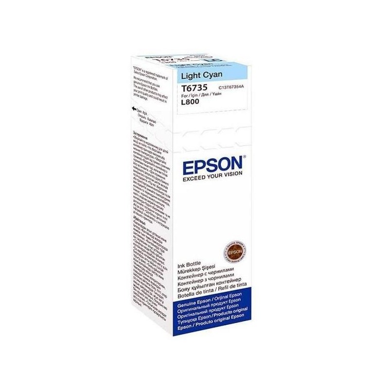 Epson inkoustová náplň/ C13T67354A/ FOTO L800/ 70ml/ Světlá azurová