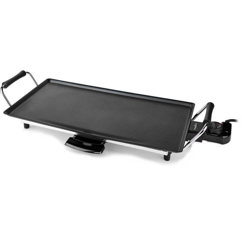 NEDIS stolní gril Teppanyaki/ pečicí povrch (d x š): 47,5 x 26,5 cm/ 5 nastavení teploty/ výkon 2000 W/ kov/ černý