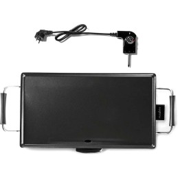 NEDIS stolní gril Teppanyaki/ pečicí povrch (d x š): 47,5 x 26,5 cm/ 5 nastavení teploty/ výkon 2000 W/ kov/ černý