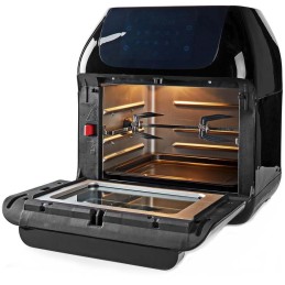 NEDIS multifunkční horkovzdušná fritéza a trouba/ objem 12 L/ 60 min. časovač/ 9 přednastavených programů/ výkon 1500 W