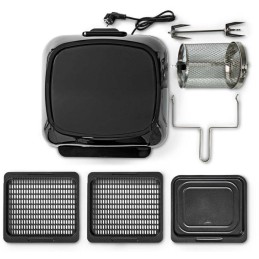 NEDIS multifunkční horkovzdušná fritéza a trouba/ objem 12 L/ 60 min. časovač/ 9 přednastavených programů/ výkon 1500 W