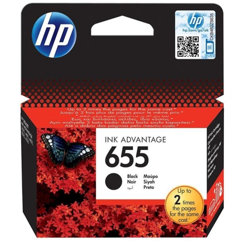 HP inkoustová kazeta 655 černá CZ109AE originál