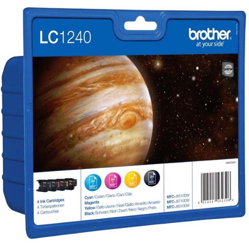 BROTHER inkoustová náplň LC-1240VALBP/ multipack/ Černá + tři barvy