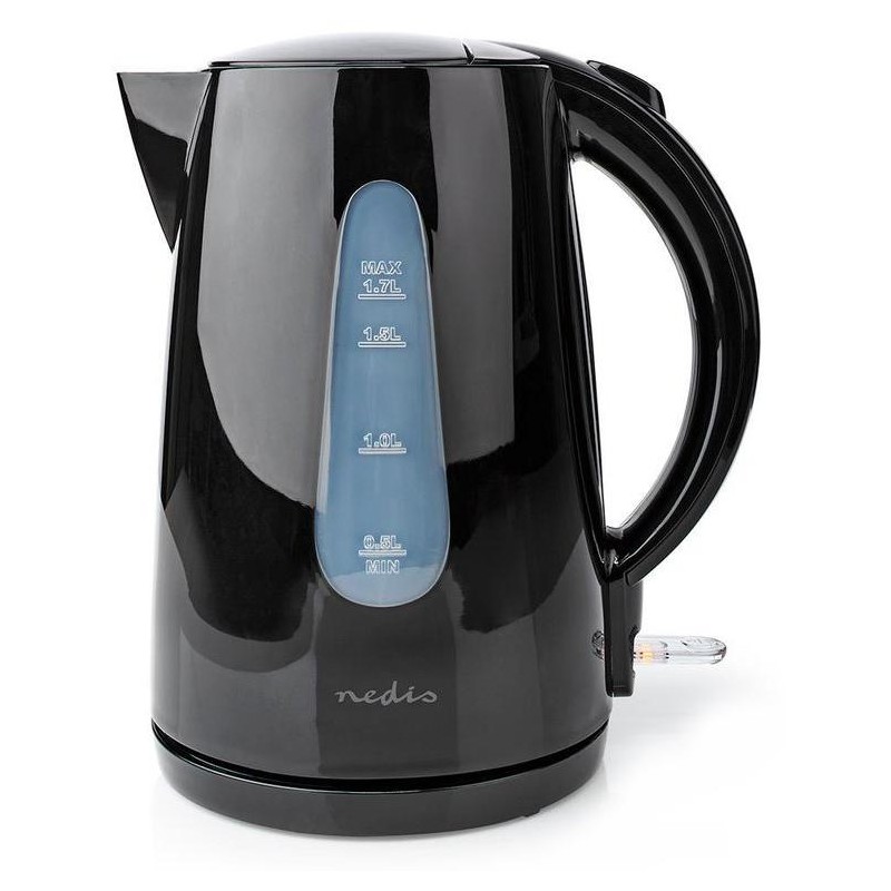 NEDIS rychlovarná konvice KAWK130EBK/ objem 1,7 l/ otáčení o 360°/ 1850 - 2200 W/ plast/ černá