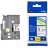 BROTHER laminated tape TZE-221/ white-black/ 9mm