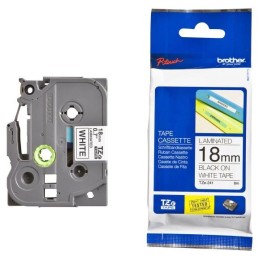 BROTHER laminovaná páska TZE-241/ bílá-černá/ 18mm